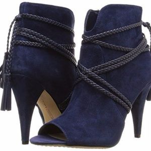 Vince Camuto Astan Braided Peep Toe Ankle Booties